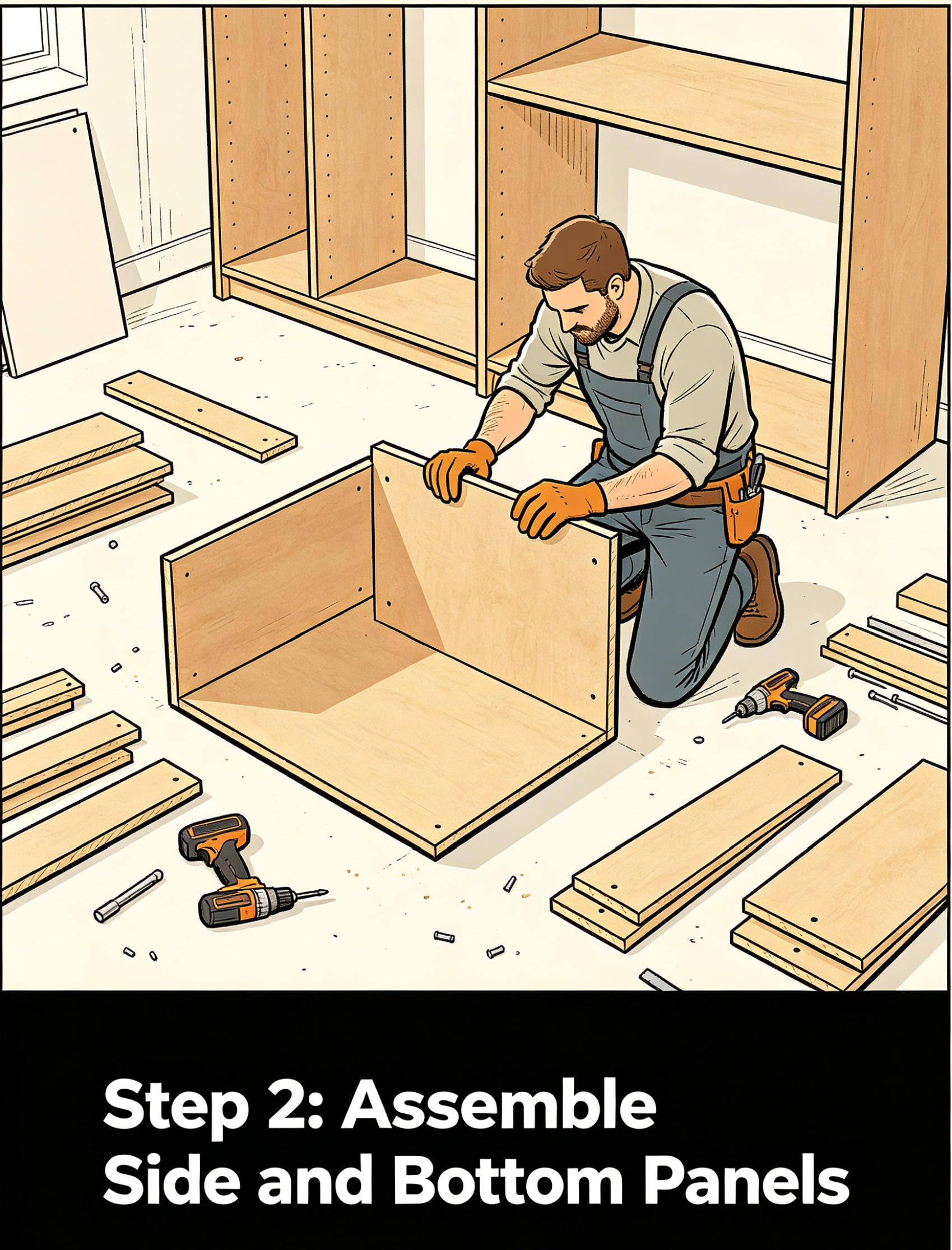 Assemble Side and Bottom Panels