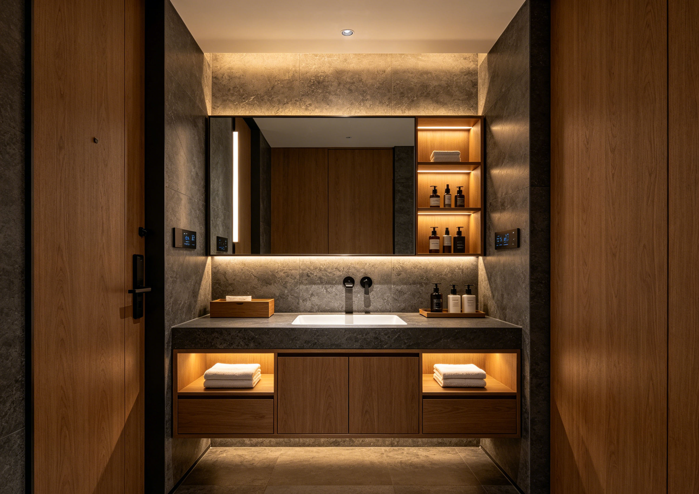 Boutique hotel guest bathroom design