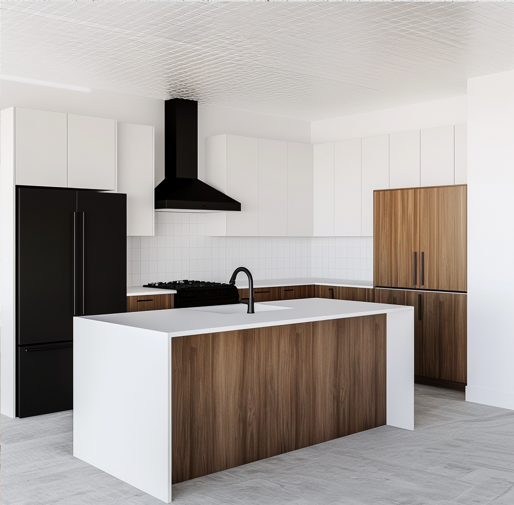 Shaker Walnut Kitchen Cabinet Set