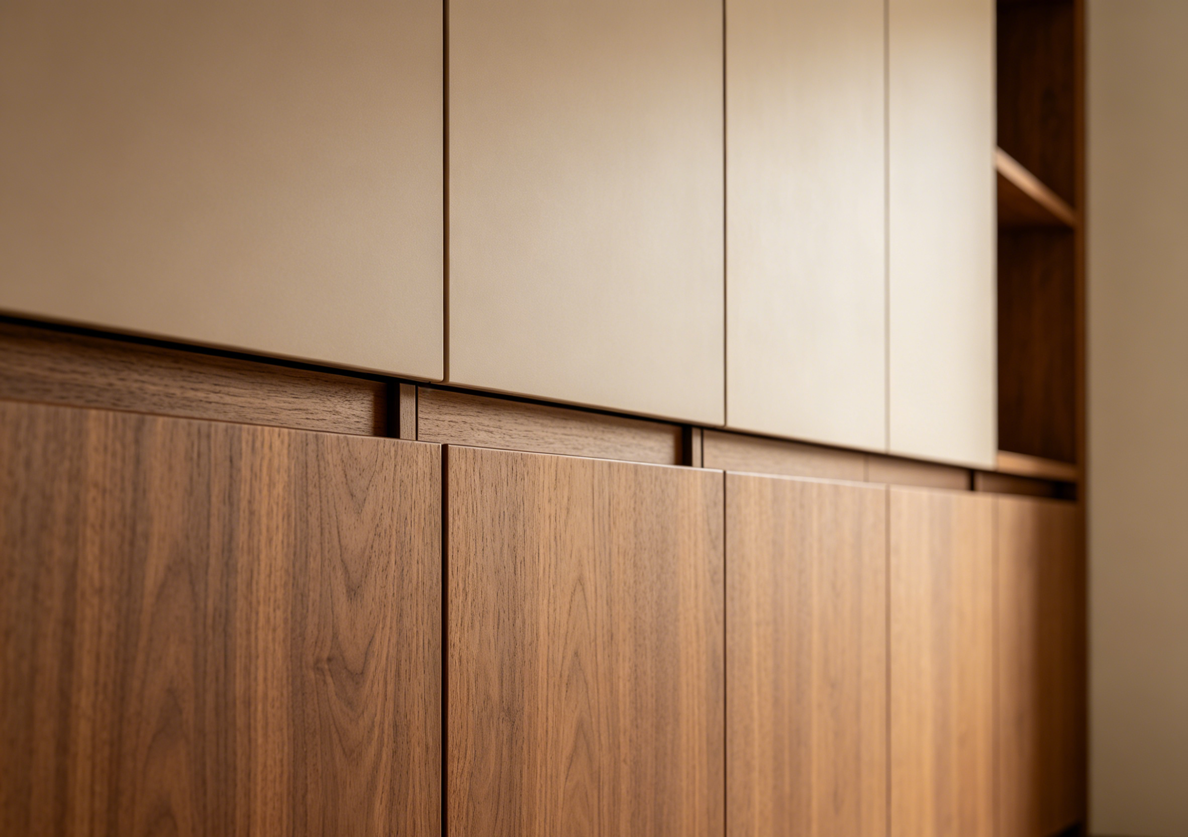 Modern flat-panel custom cabinets