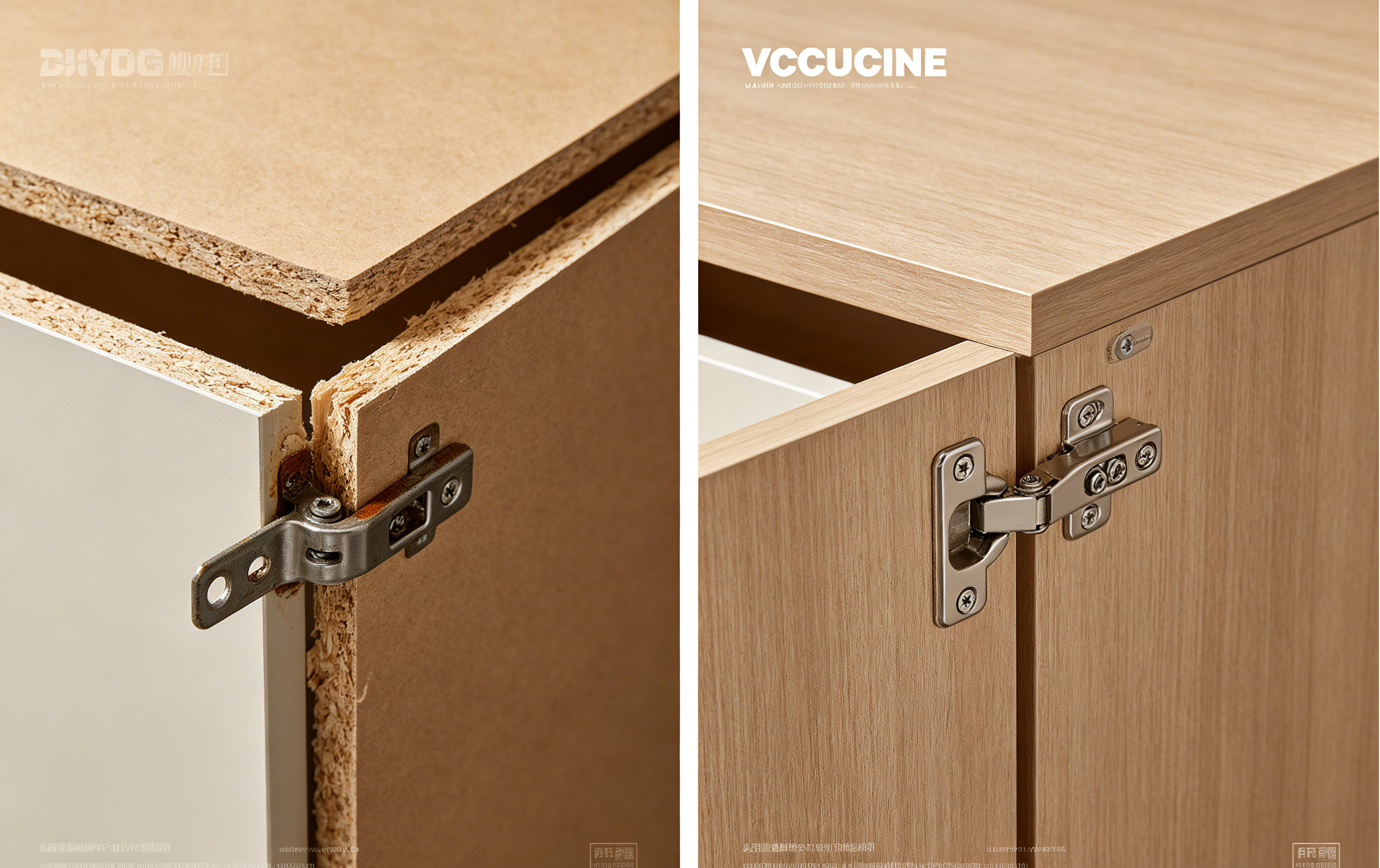 Low quality vs premium kitchen cabinet components