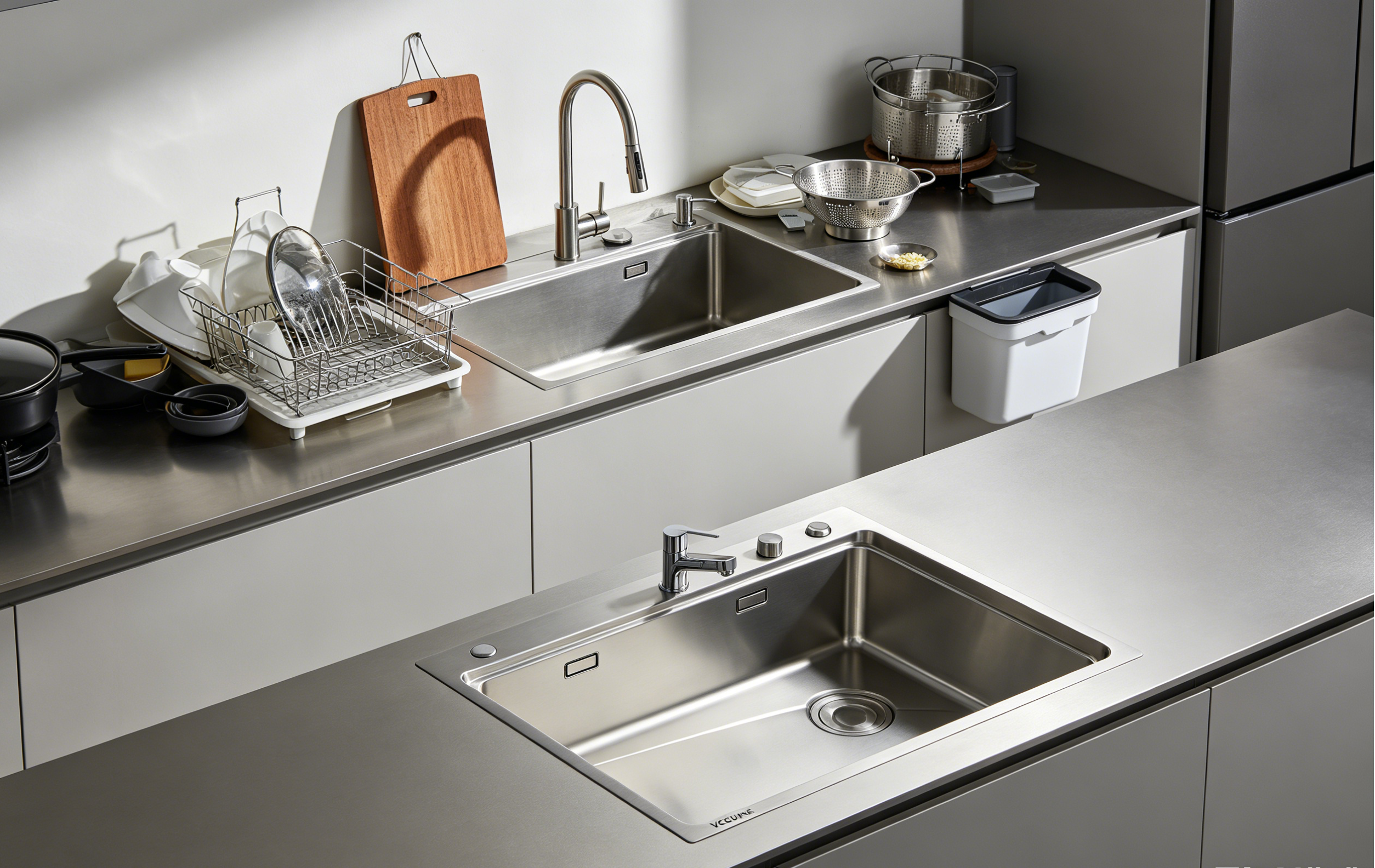 Traditional sink vs integrated sink counter space