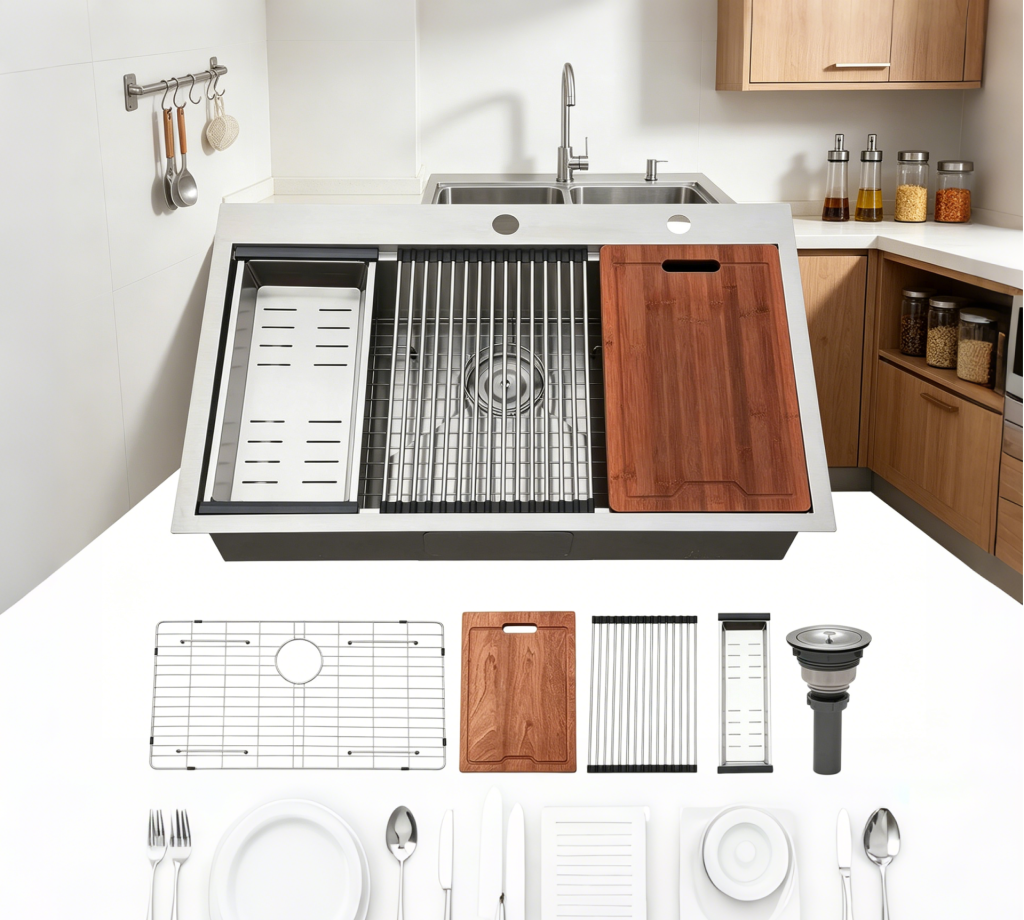 33×22 Inch Stainless Steel Drop in Kitchen Sink