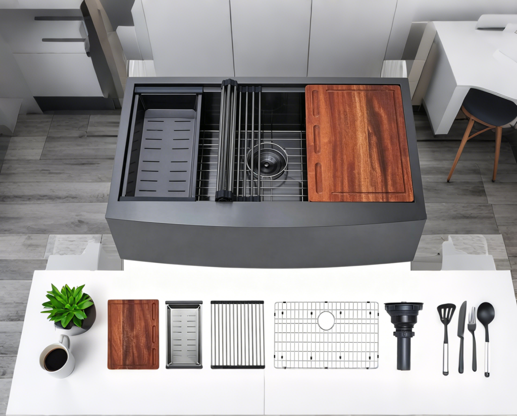 33 Inch Black Farmhouse Kitchen Sink