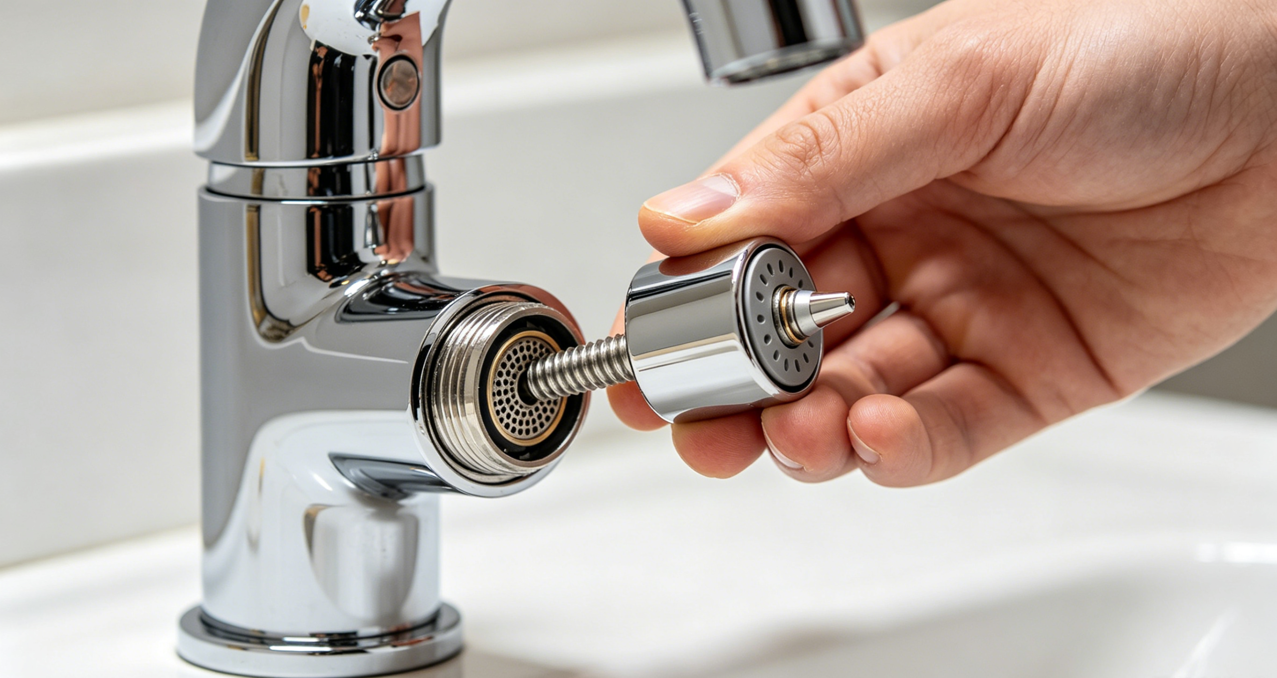 Faucet spout and aerator assembly