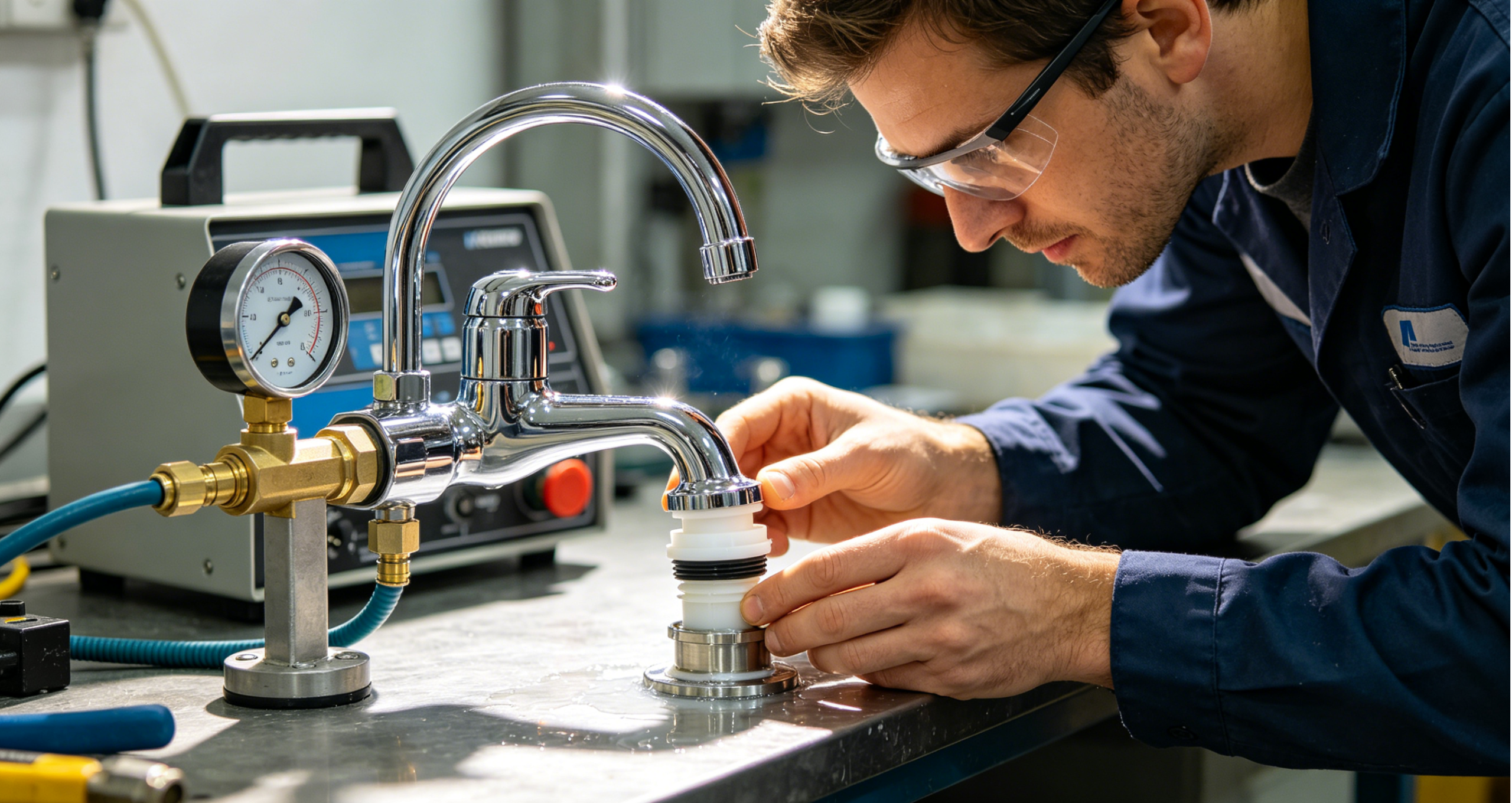 High-pressure water leak testing