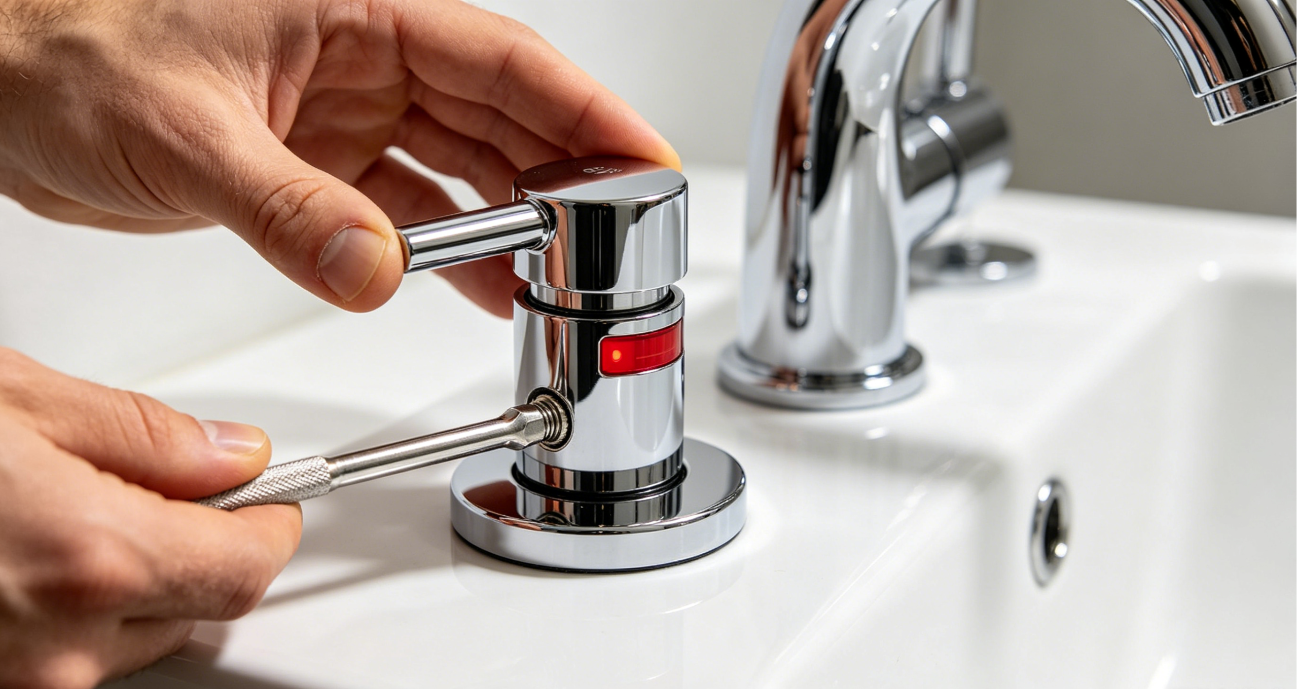 Faucet handle final installation
