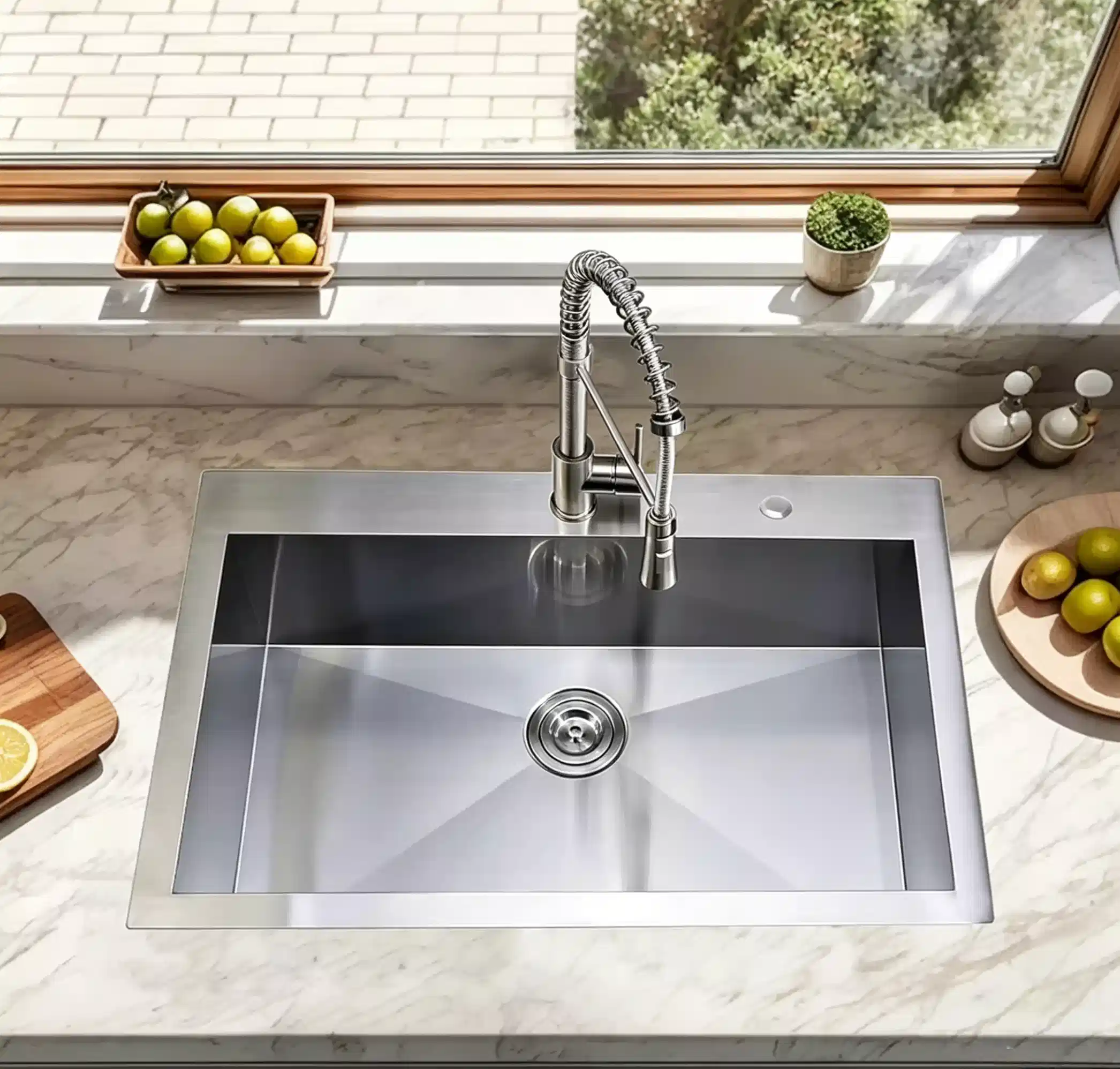 Brushed Nickel Stainless Steel Kitchen Sink