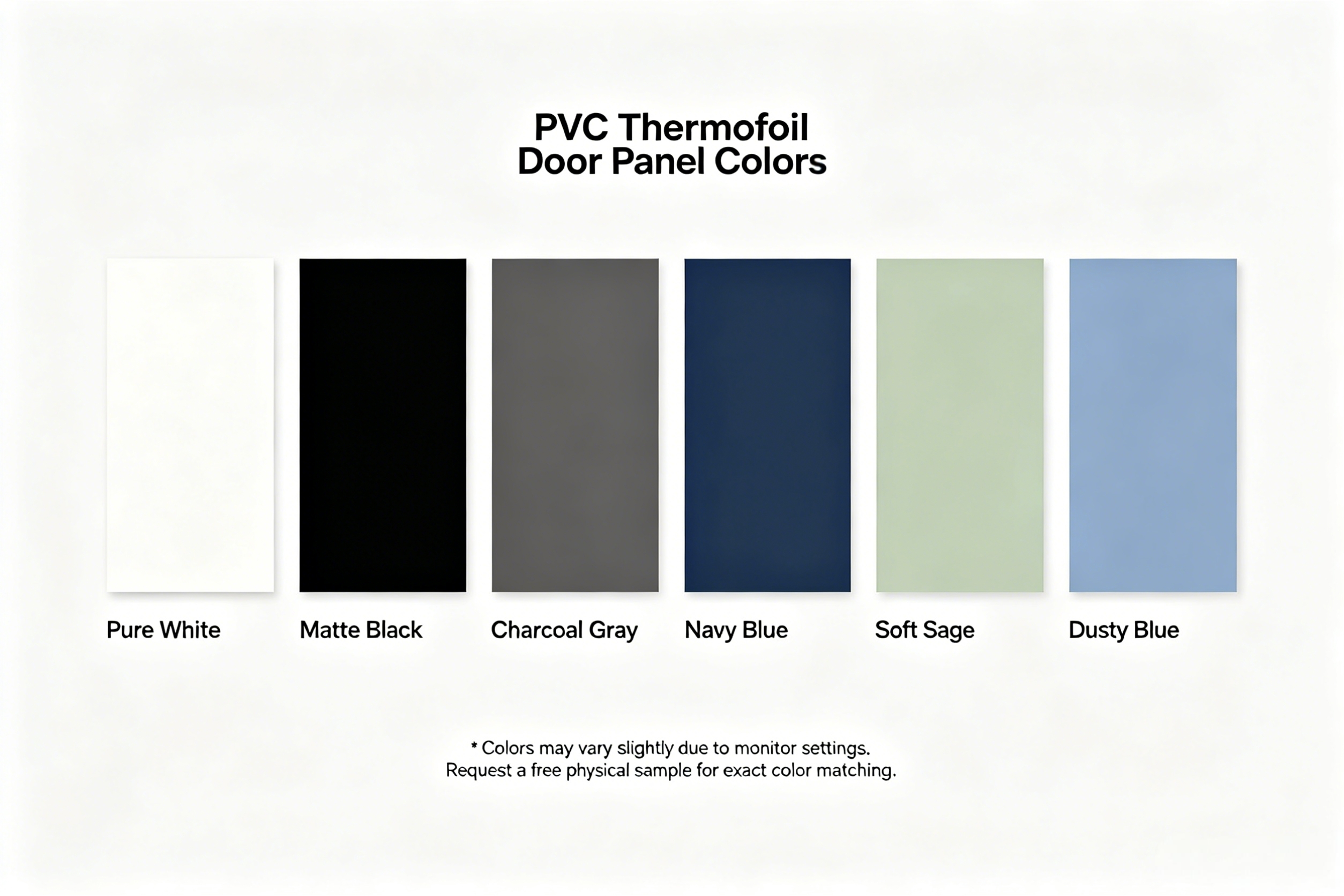 Matte Finish Cabinet Panel Swatches: Matte White,Black,Gray,Navy Blue Kitchen Cabinet Doors